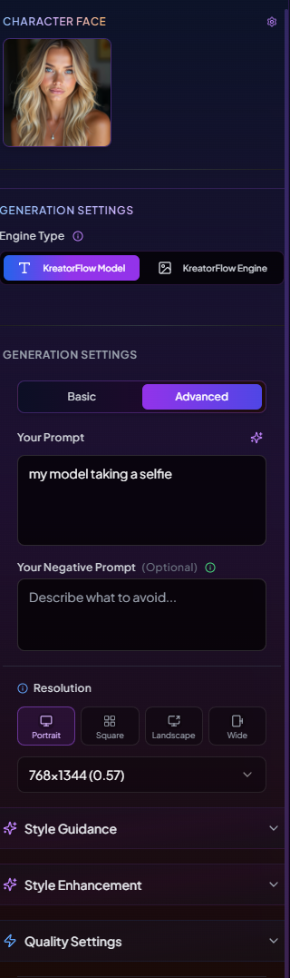 Basic vs Advanced mode selection